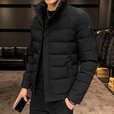 潮牌立领羽绒棉衣短款外套冬装棉袄