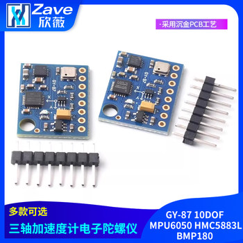 Gy-87 10Dof Mpu6050 Hmc5883L Bmp180 Three-Axis Accelerometer Digital Gyroscope