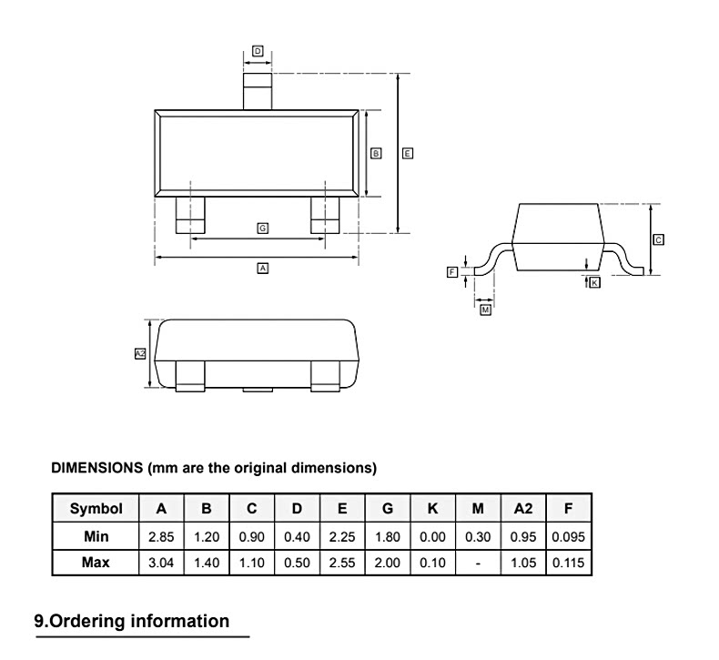 Original AO3400A (X0DV), 3401A (X1PV), 3402A (A29T), 3403A (A39T) MOSFETs – Detail 8