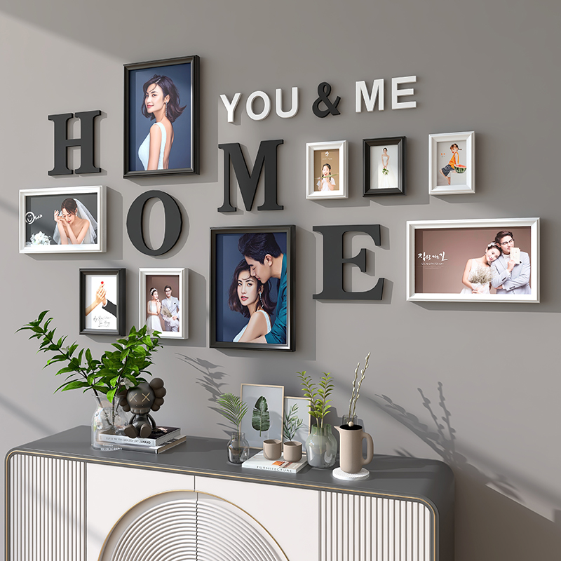 Nordic restaurant photo wall decoration net red photo frame hanging wall combination creative wash photo photo wall without punching