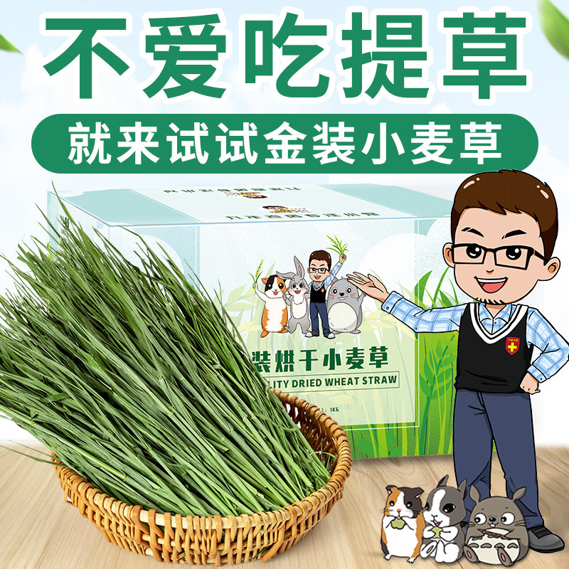 2021 New uncle pet gold wheat grass gross weight 1kg Rabbit Chinchilla Dutch pig Guinea pig row of hair