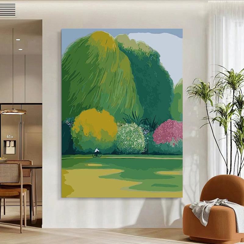 作者不詳　油彩画 震惊！自己涂油彩画居然能治愈内耗？风景花卉DIY数字油画成打工