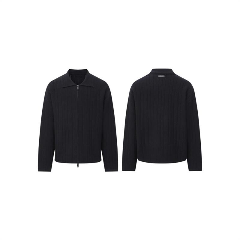 Cdls丨Jackson Wang's New Product Cookies5 Trendy Brand Unisex Lapel Knitted Sweater Zipper Cardigan Jacket