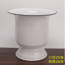 Thickened enamel enamel High foot spittoon toilet adult children with lid urine jug urinals bedpan with cover stay-at-home
