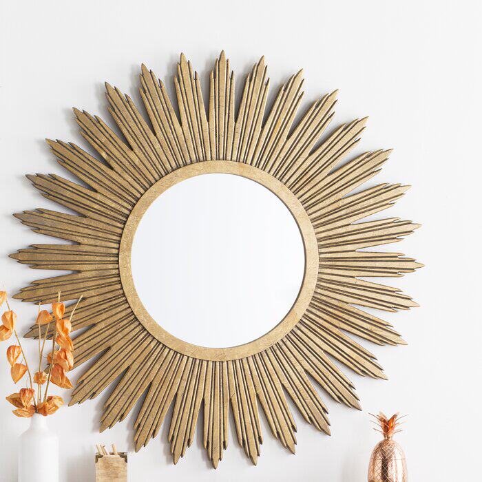 American hanging mirror TV background wall decorative mirror Light luxury entrance mirror Hotel corridor wall-mounted mirror Dining edge custom mirror