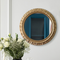 Eurostyle Light Lavish Dining Side Wall Hanging Mirror Mesh Red Ins Pendants Introductory Genguan Fireplace Decoration Mirror Hotel Boilerplate Mirror