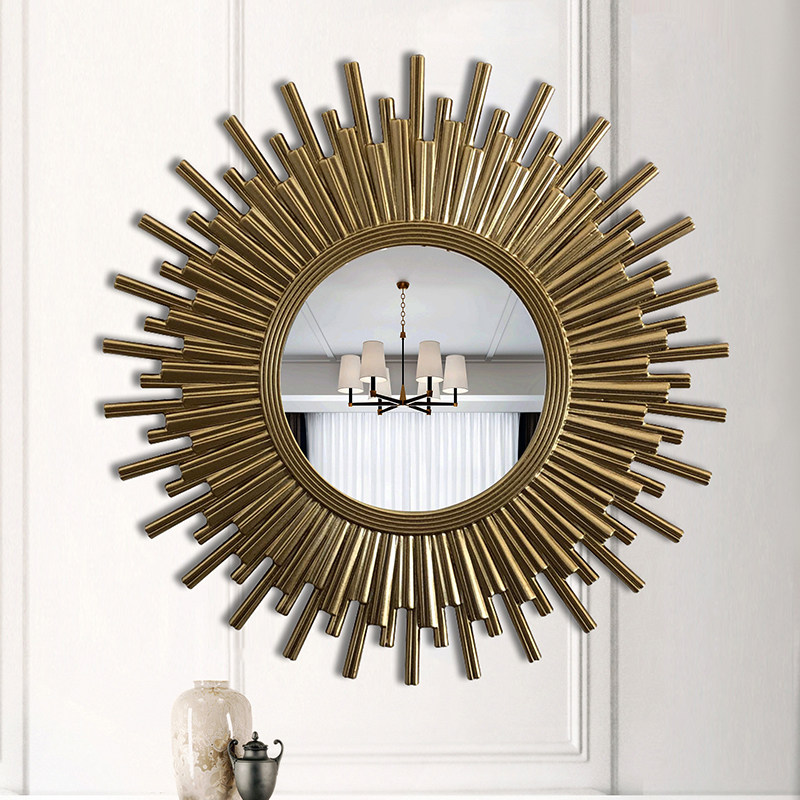 Eurostyle Retro Living Room Decoration Mirror Sofa Hallway Hanging Mirror Background Wall Hanging Mirror Xuan Guan Fireplace Light Extravagant Custom Mirror