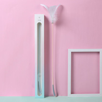 Original rabbit ears teasing cat sticks with high toughness with bell and goose feather teasing cat with cat toy