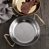 Утолщенная из нержавеющая сталь морепродукты кипящая плита корейская жареная курица тарелка золотой рисовый блок горячий горшок с двойными ушами плоский сухой горшок
