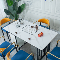 Light Extravagant Minimalist Modern Rockboard Tea Table Table And Chairs Combined Office Bubble Tea Table Home Living Room Balcony Tea Table Table