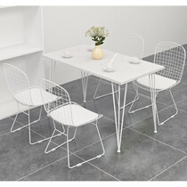Nordic Rockboard Table Minima Coffee Hall Fresh Milk Tea Shop Table And Chairs Combined Dessert Shop Outdoor Net Red Table