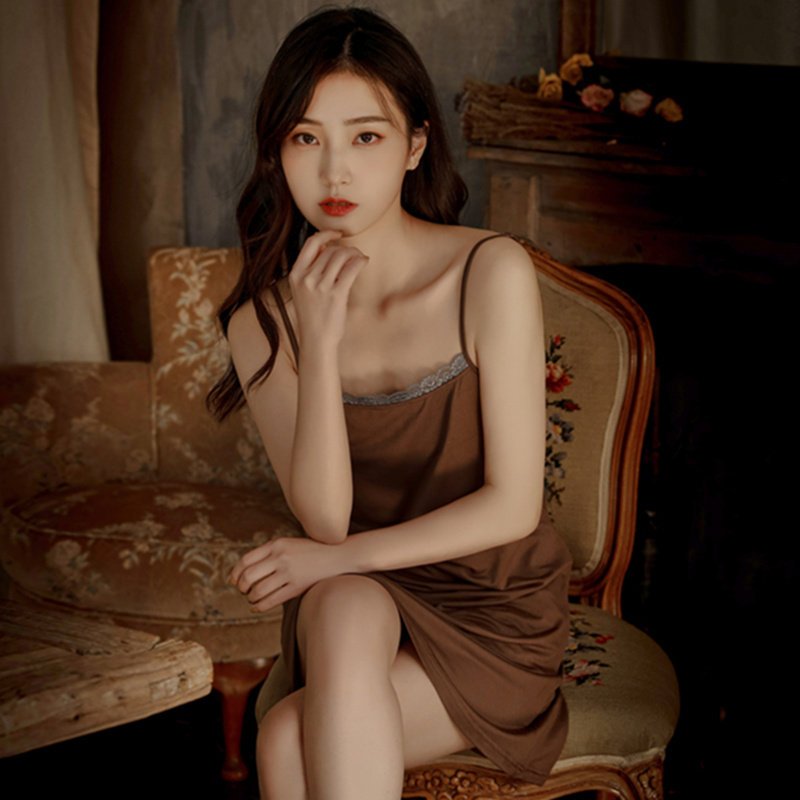 High-quality Lanjing modal suspender nightdress pure desire sexy net red pajamas 2022 new home clothes women's summer