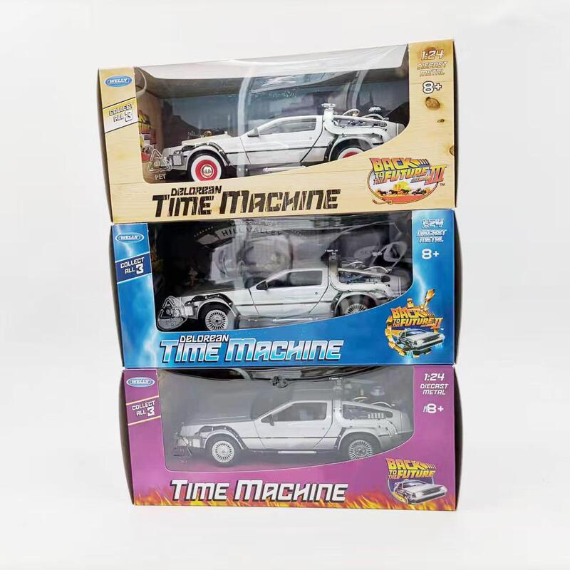 1:24 Back to the Future 1 Back to the Future 2 Back to the Future 3 Boxed Export Simulation Alloy Car Model Ornament