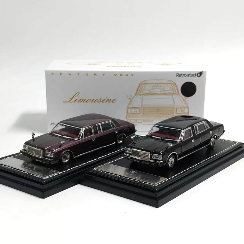 Retro Studio 1:64 Toyota Century Extended Limousine Simulation Alloy Car Model Collectible Ornament