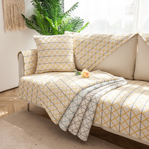 Four Seasons Universal Cotton Linen Sofa Cushion Nordic Modern Simple Fashion Non-slip Cushion Cushion Living Room High-grade Thickened