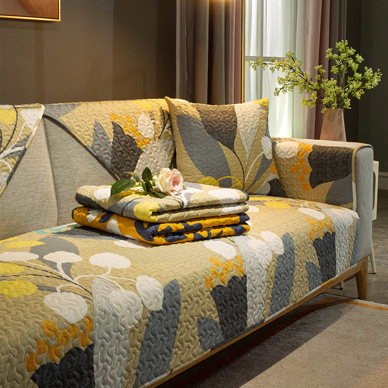 Sofa cushion four seasons universal non-slip leather seat cushion Nordic simple sofa cover backrest towel all-inclusive high-grade cotton