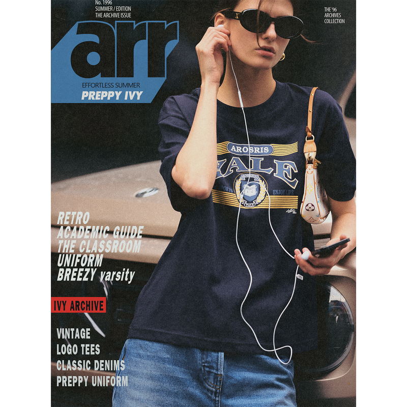 Arosris |   Summer Wanderings American College Effortless Travel College Retro Textured Sports Short Sleeve