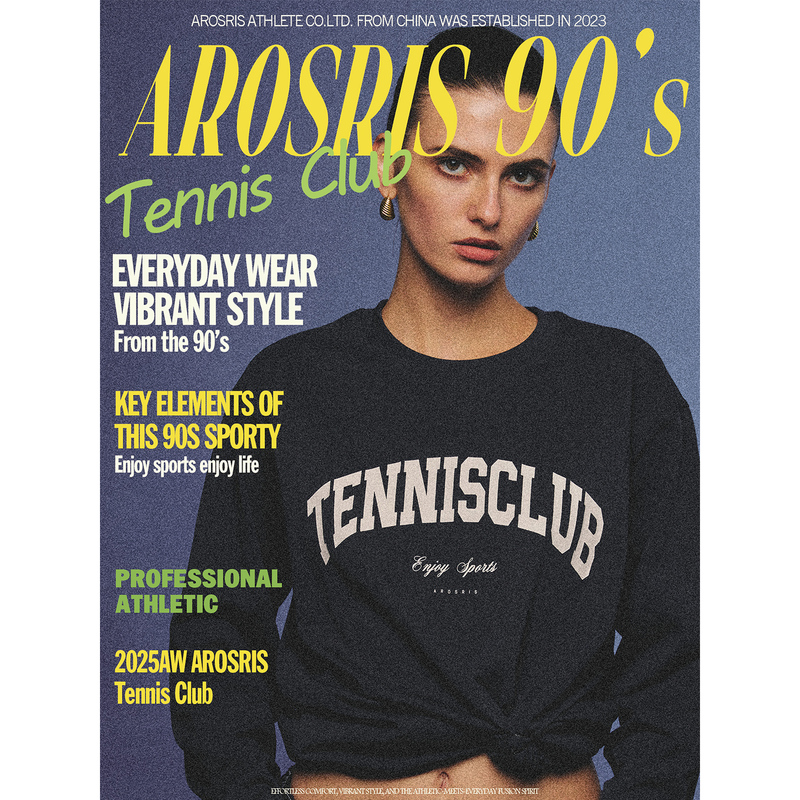 Arosris |   Back to the 90S American Retro Campus Long-Sleeve Shirt