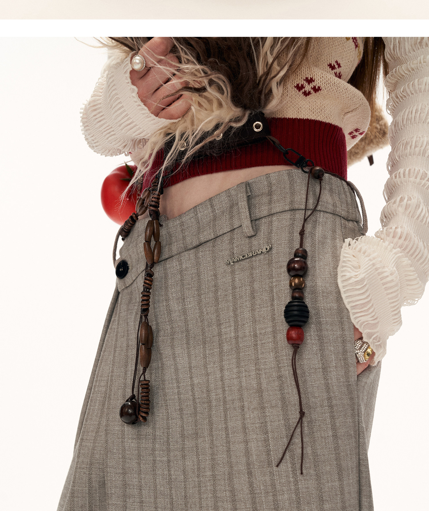 MAMC Deconstructed Patchwork Pleated Trousers