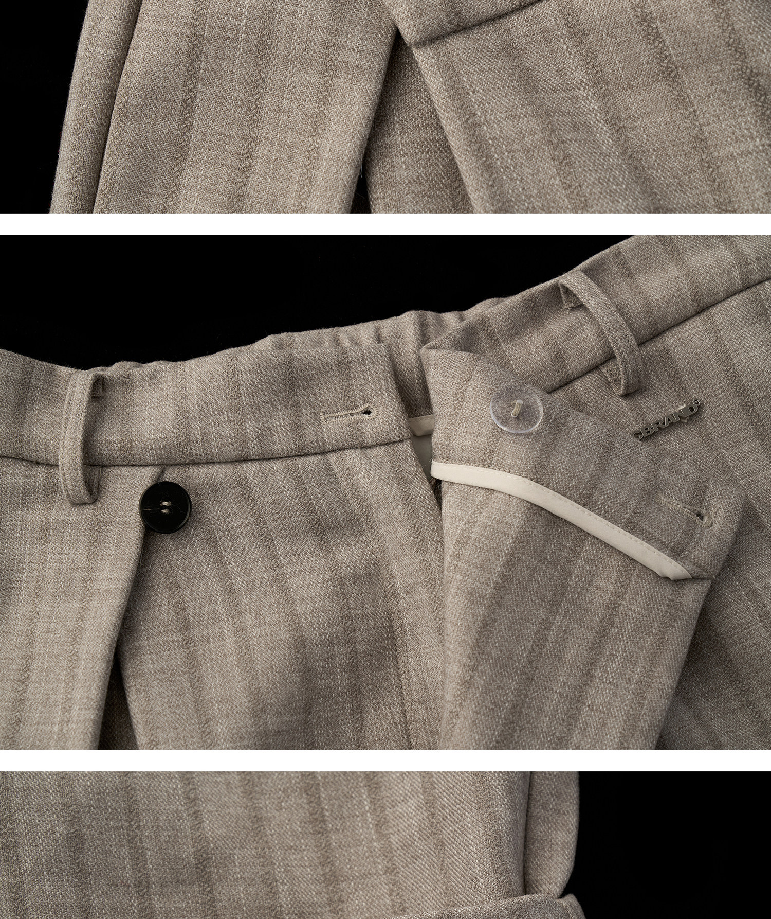 MAMC Deconstructed Patchwork Pleated Trousers