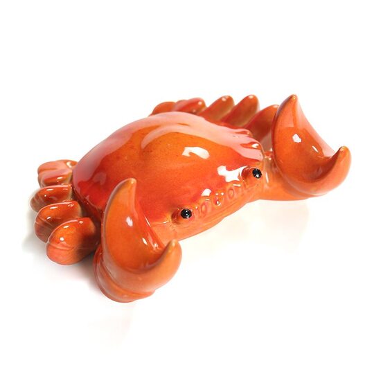 Ceramic crab mobile phone holder tea brush holder pen holder cover desktop tea pet ornaments all directions creative small ornaments