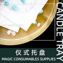  Magic ritual tray Energy round candlestick storage tray Stainless steel brushed small medium large candle heat insulation