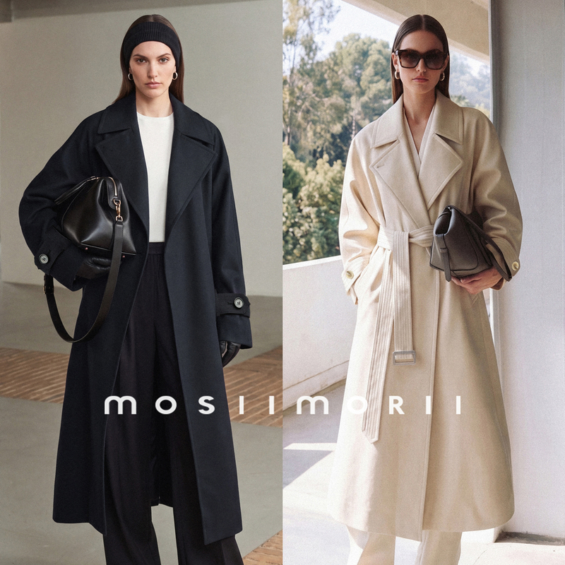Misty Morning Mosiimorii Windbreaker Jacket for Women 2026 New Long Style British Style High-End Spring and Autumn Jacket Misty Morning Mosiimorii Windbreaker Jacket for Women 2026 New Long Style British Style High-End Spring and Autumn Jacket