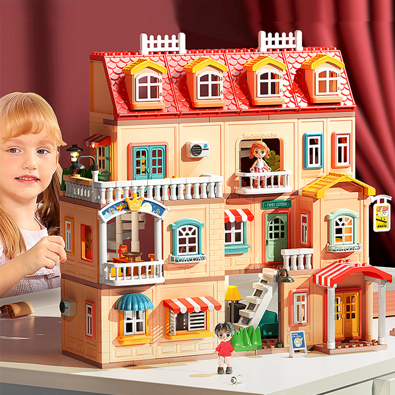 Children's large grain building blocks male and female children Villa Castle Series Assembly Toys Puzzle power Brain Birthday Present