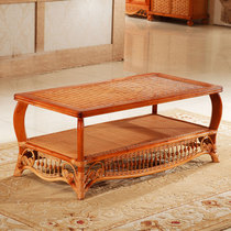 Rattan furniture Rattan woven tea table Rattan tea table Storage tea table Long tea table Solid wood tea table Rattan furniture
