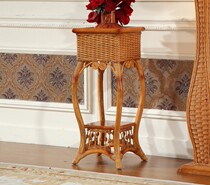 Rattan furniture Rattan flower stand Flower several double flower stand potted flower stand Flower stand Multi-layer flower stand customization