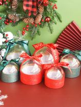 Half-round ball New Years birthday cake decoration hug bucket decoration creative baking Christmas box plug-in card