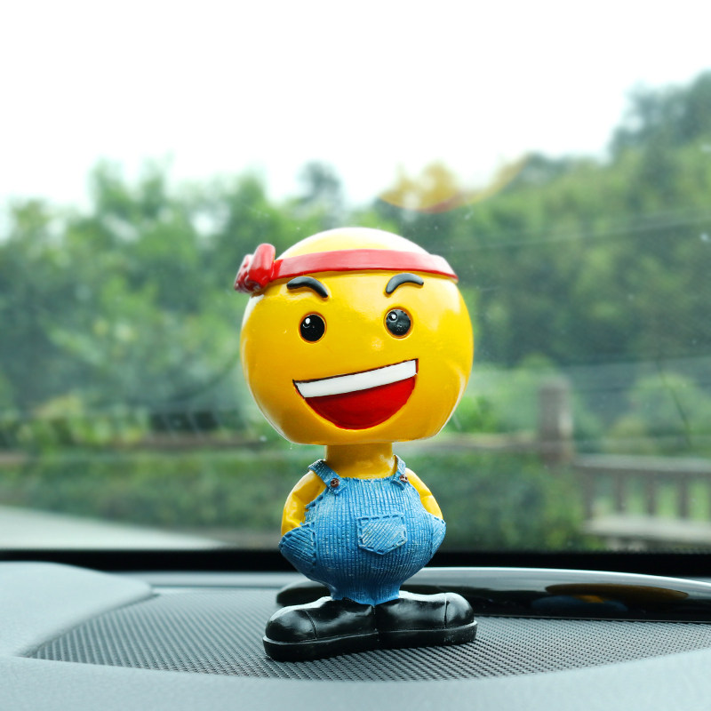 Creative expression bag car shaking head ornaments personality doll car interior accessories cute decoration supplies home decoration