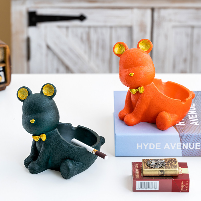 Cartoon Violent Bear Cigarette Ash Trays Creativity Personality Genguan Anti-Fly Ash Home Living Room Office Decoration Swing Decoration Large Smoke Cylinders