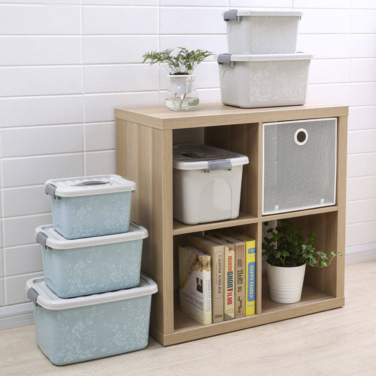 Storage box plastic storage box with cover household clothes finishing storage box student dormitory finishing box