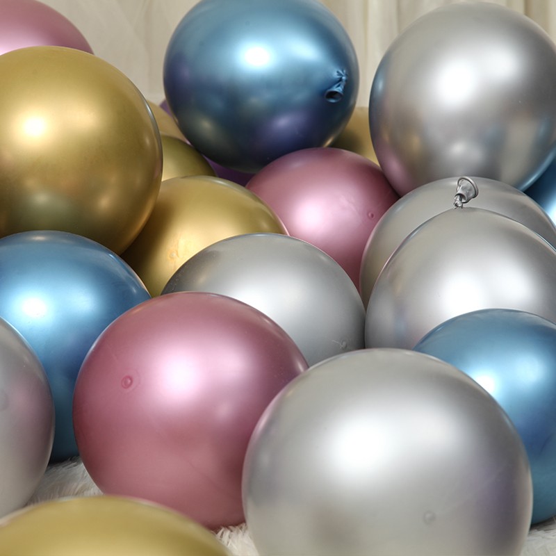 Special Grade Thickened Metal Texture Latex Balloon Mall Supplies Birthday Decoration Cloth Ground Float Creative Pendulum