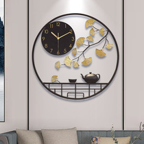 New Chinese watch fashion creative clock living room Nordic light luxury decorative atmosphere Chinese style wall clock art wall clock