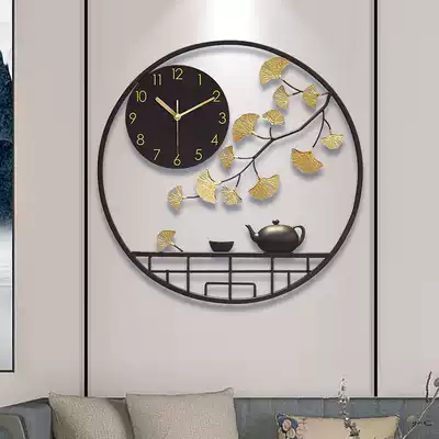 New Chinese watch fashion creative clock living room Nordic light luxury decoration atmosphere Chinese style wall clock art hanging wall