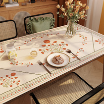 American country pastoral silicone tablecloth waterproof and oil-proof disposable leather anti-scalding table mat desktop protection table mat