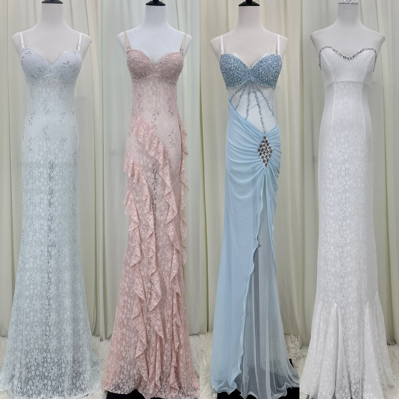 New Nightclub Bar Ktv Model Beauty Catwalk Performance Evening Dress Club Low-Cut Sexy Slim Evening Dress