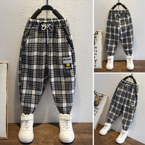 Boy Anti-mosquito Pants Summer Dress 2022 New Children Plaid Han Version Slim Fit Pants Kids Summer Baby Long Pants