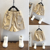 Boy Pants Summer Card Its Color Boy Slim Fit Pants Loose Medium Pants Children New Summer Clothing Shorts Male Baby Boy Clothing
