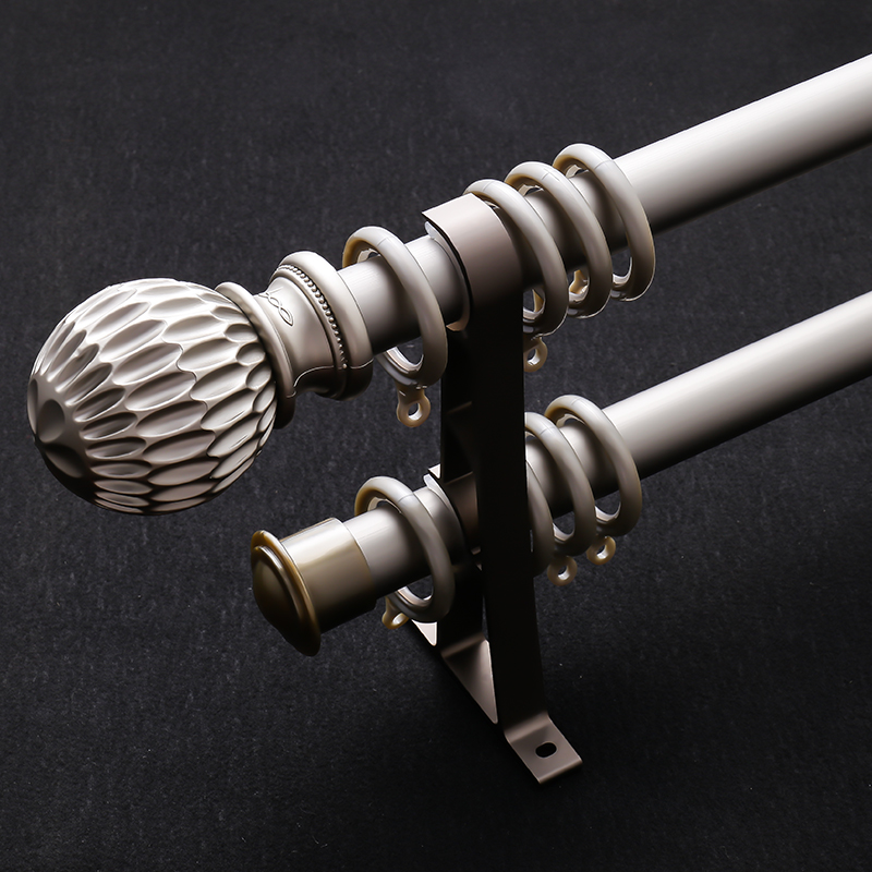 Thickened aluminum alloy curtain rod extra thick Roman rod single rod double rod curtain track curtain rod bracket to send accessories