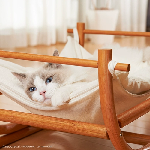 Япония Necosekai Импортировал Fujimi Make Cat Vinging Bed Bed Gest Cat Cat Bed Real Wood Pet Feet в течение четырех сезонов