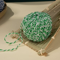 Упаковка веревки зеленый+белый объем около 65 метров