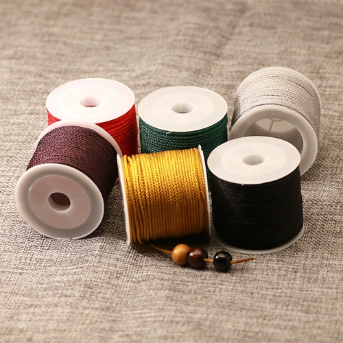 Износостойкие эластичные четки из круглых бусин ручной работы из грецкого ореха, плетеный браслет из бисера, четки бодхи