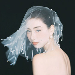 Mi Tang Handmade Pearl Veil 틈새 신부와 얼굴을 덮고