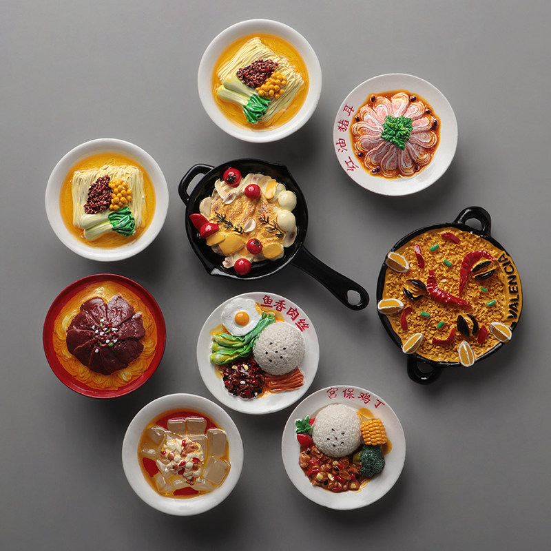 Chongqing Tourist Souvenirs Gourmet Food Fridge Sticker Magnet China City Fridge Decorated Magnet Magnet Sticker