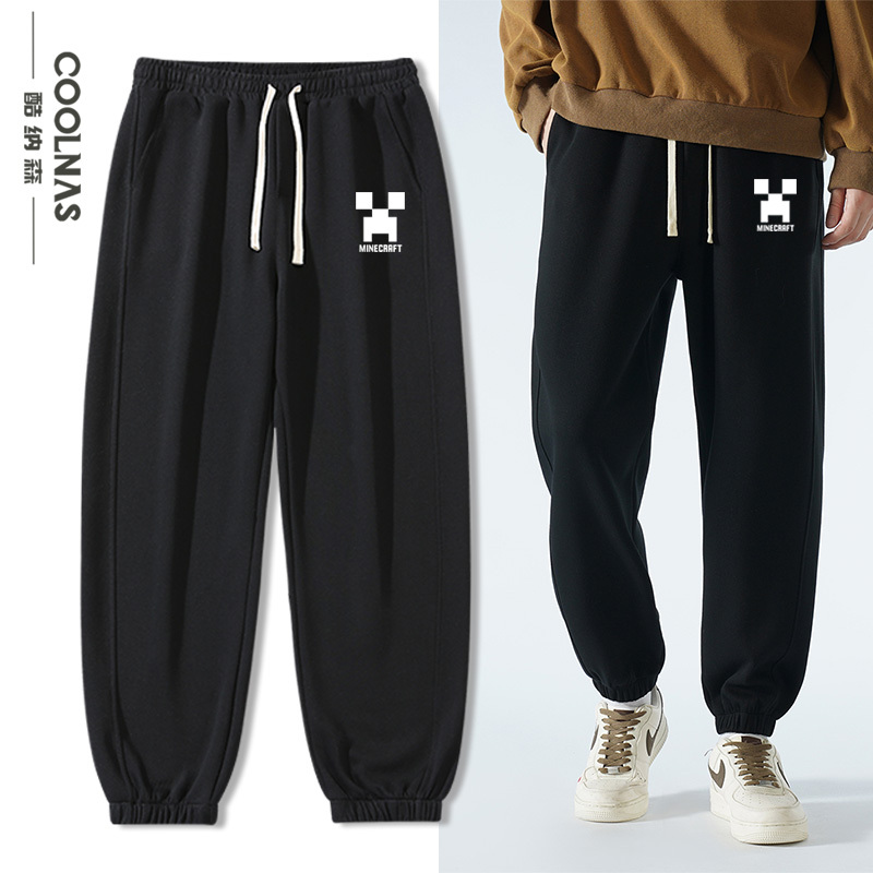 Minecraft Creeper Game Merchandise Printed Casual Sweatpants Men's Spring, Autumn, and Winter Thin Long Pants Sports Trousers