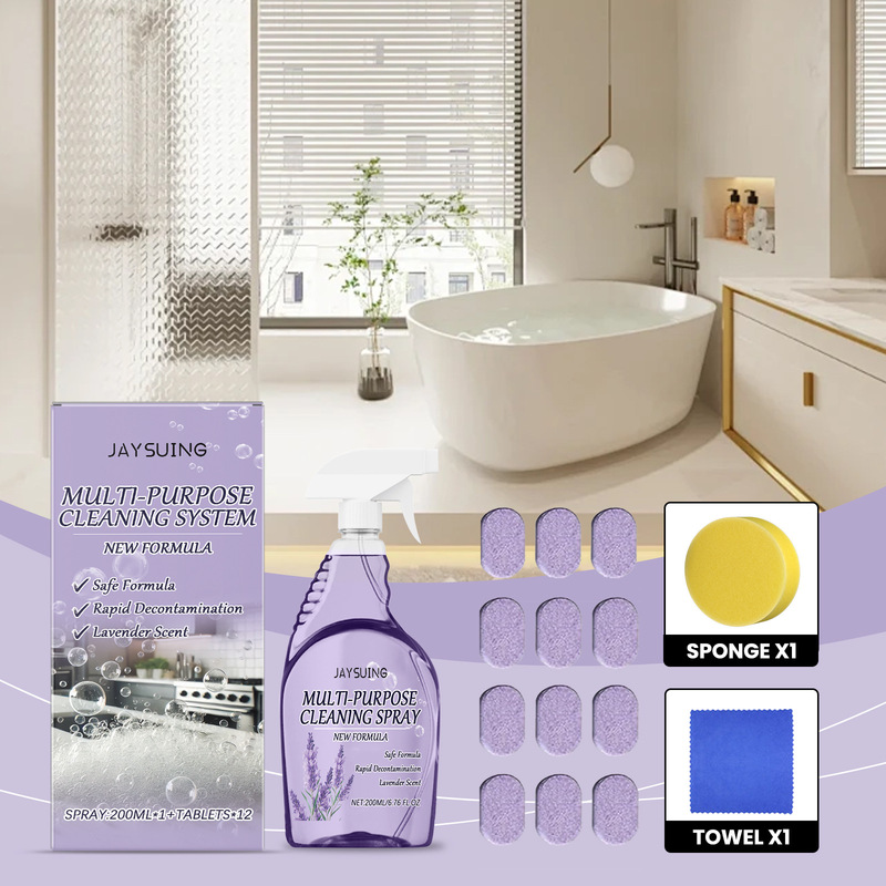 Jaysuing Multi-Purpose Cleaner, Cleaning, Degreasing and Stain Removing Cleaner for Kitchen and Bathroom, Multi-Functional Cleaner