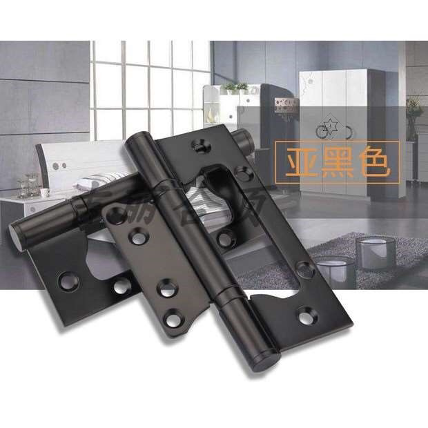 5 inch black thickening new stainless steel hinge bearing ball solid wooden door slot free slot